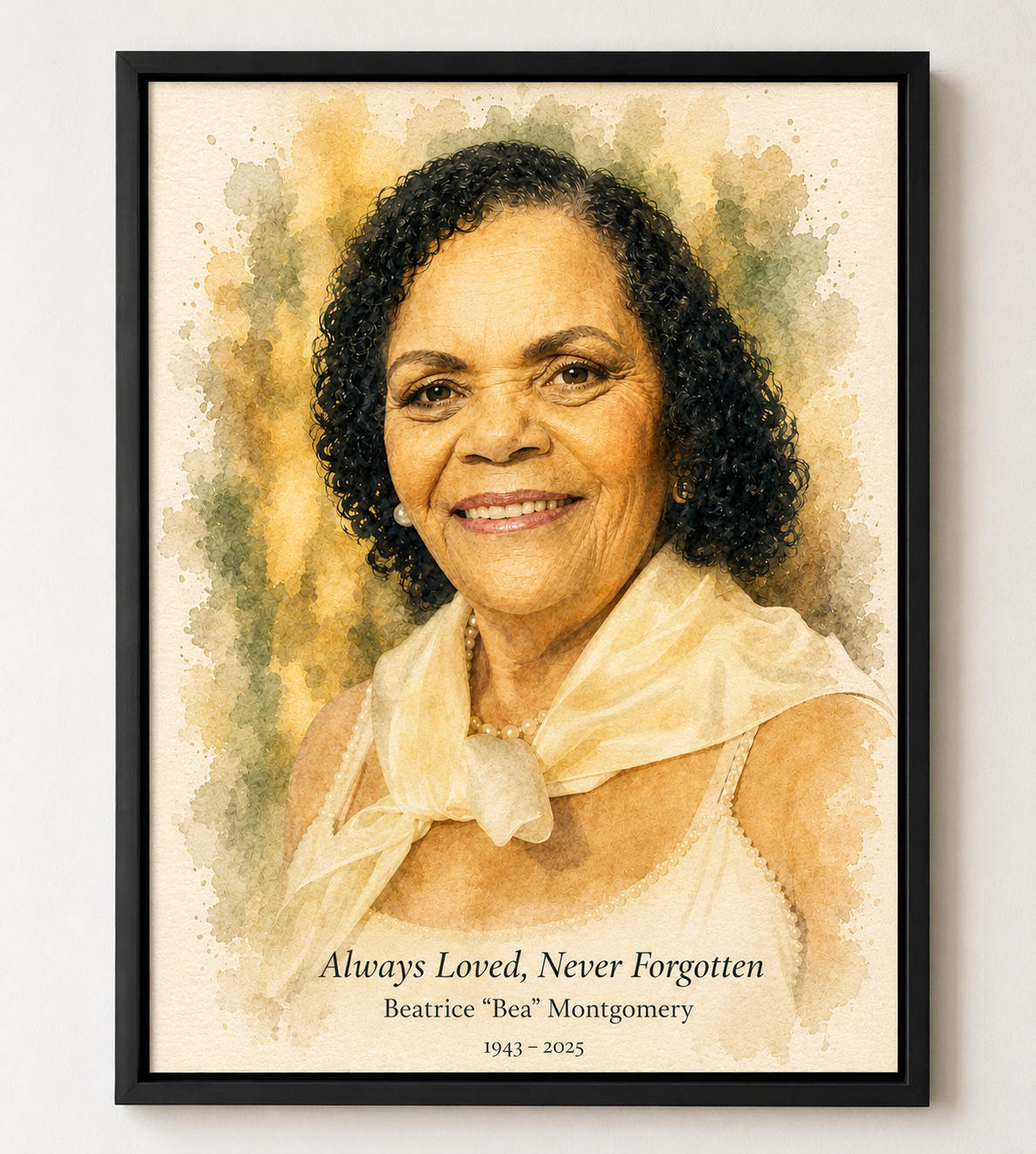 Custom Memorial Canvas™ – A Framed Tribute to Your Loved One